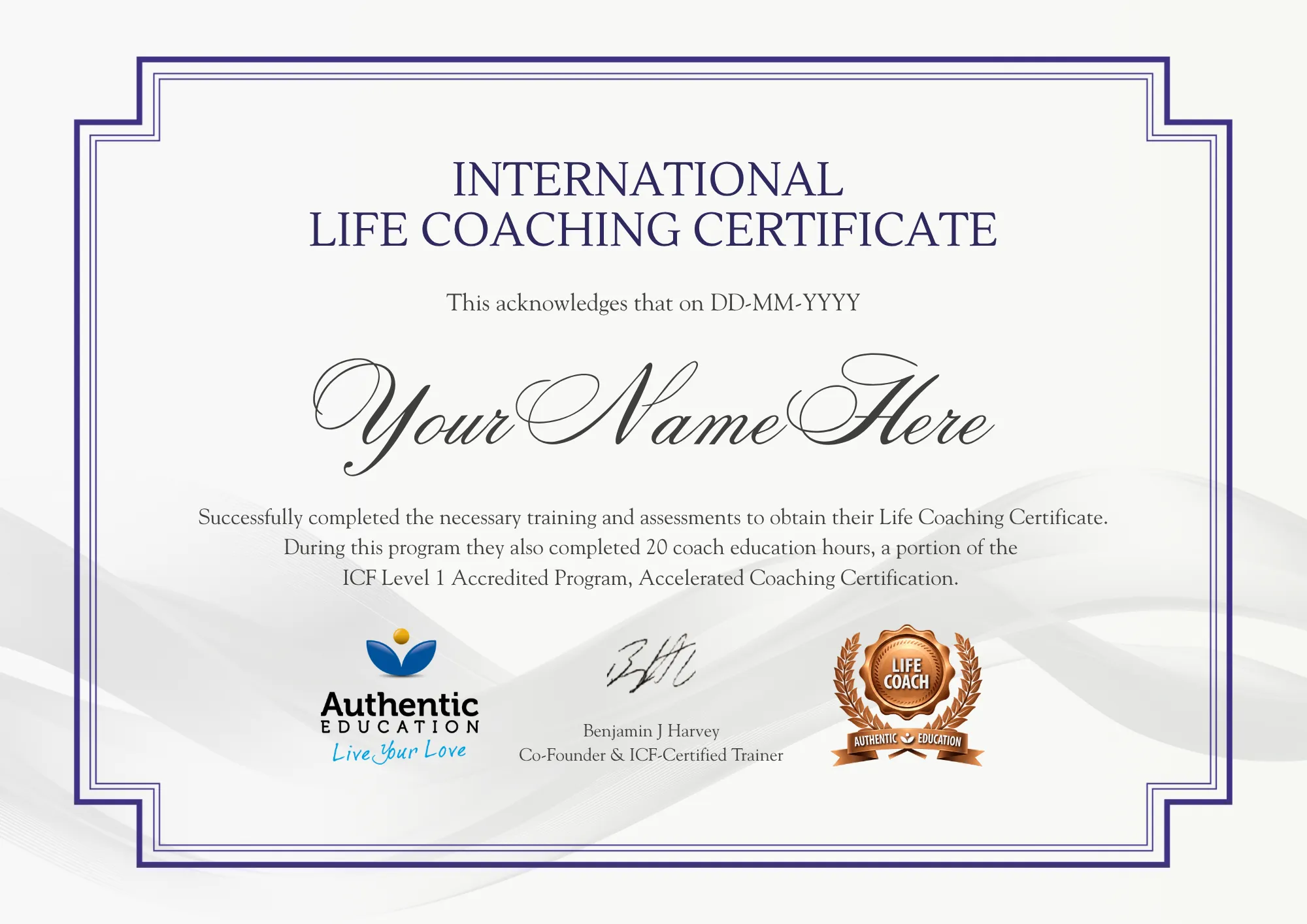 Authentic Education Life Coaching Certification